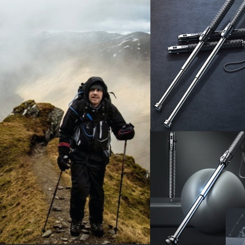 AEXZR™ Verbesserter automatischer einziehbarer Stock (für Wandern und Selbstverteidigung)