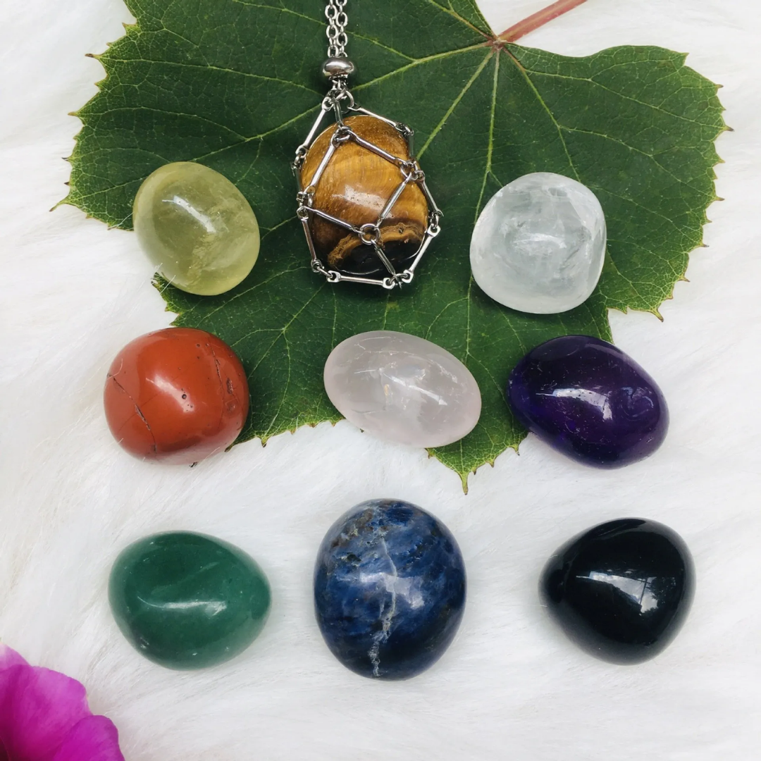 AEXZR™ Crystal Stone Holder Necklace (Free Healing Crystal Included!)