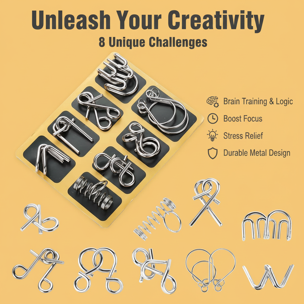 AEXZR® Metal Brain Teaser Puzzles