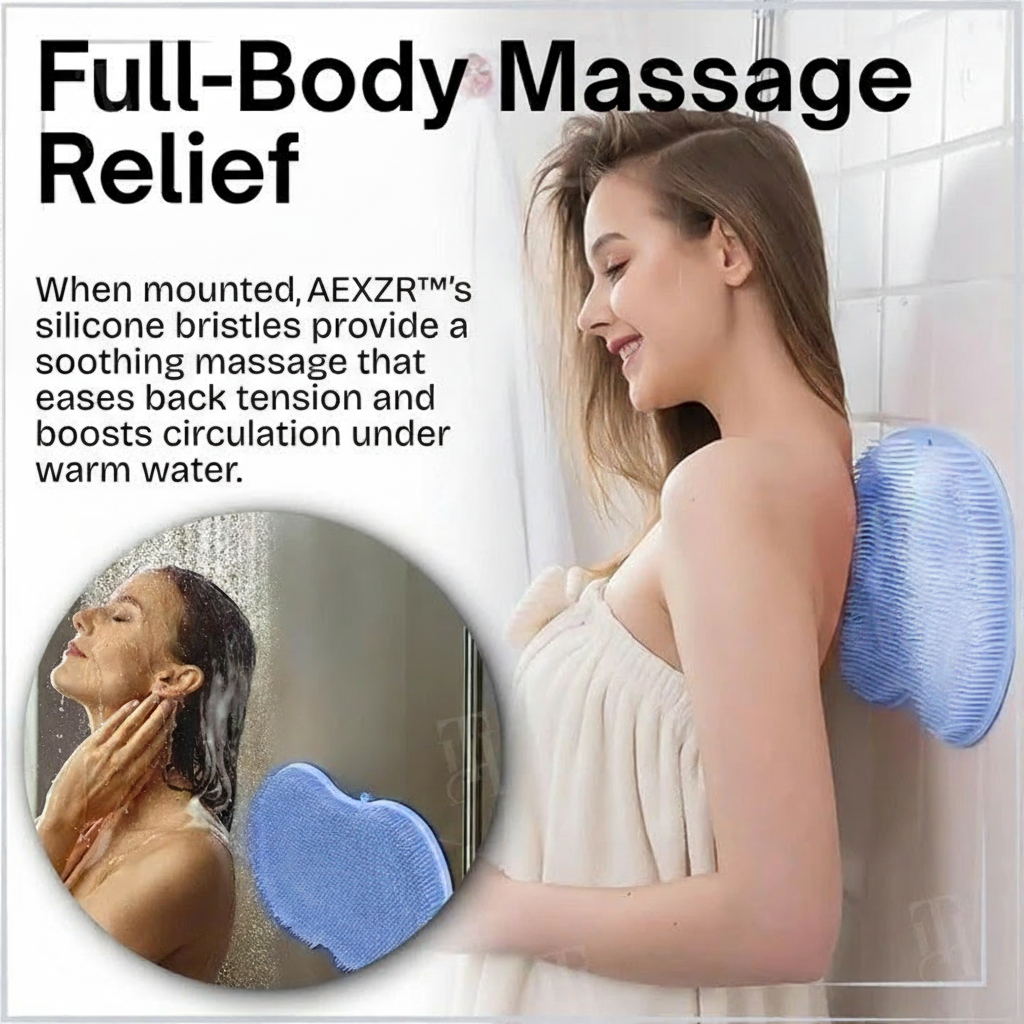 AEXZR™ Shower Dual-Use Scrub & Massage Pad