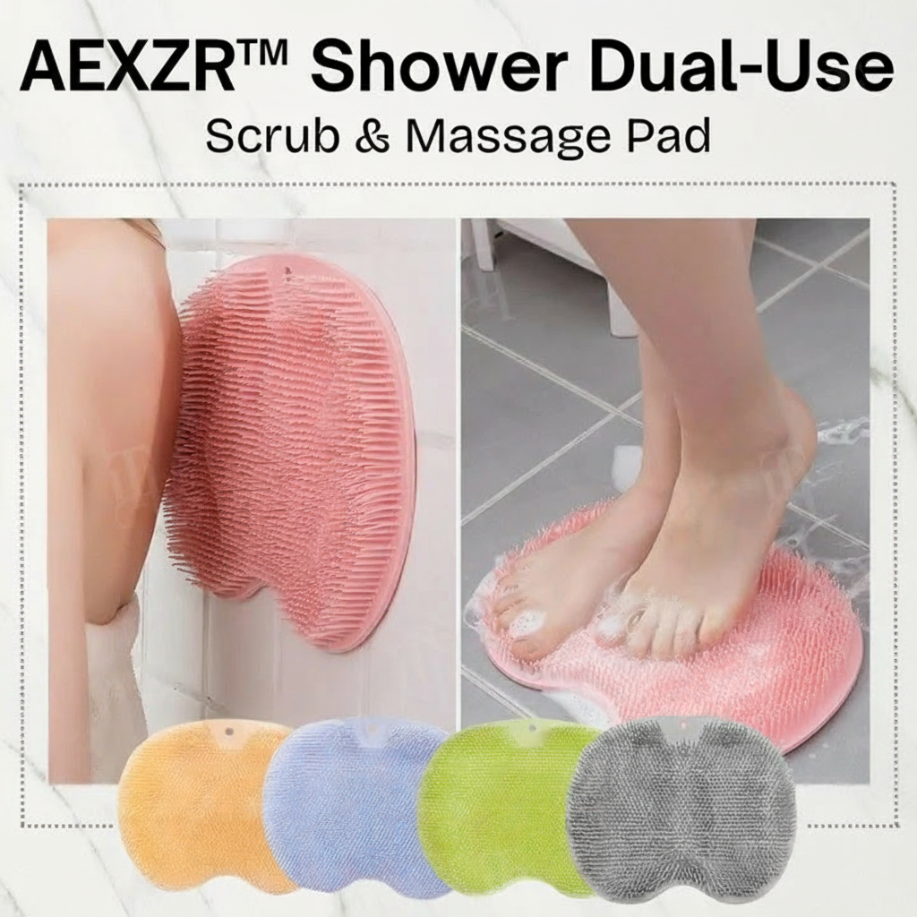 AEXZR™ Shower Dual-Use Scrub & Massage Pad