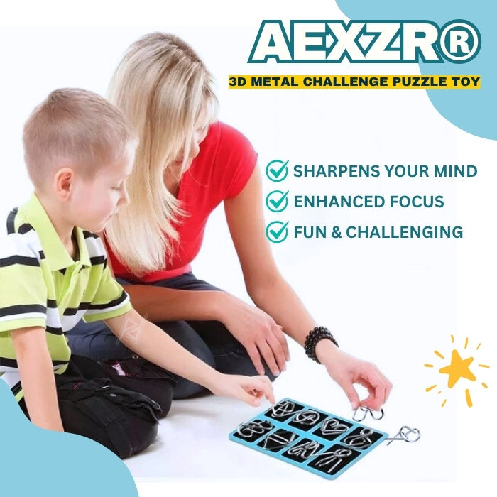 AEXZR® Metal Brain Teaser Puzzles