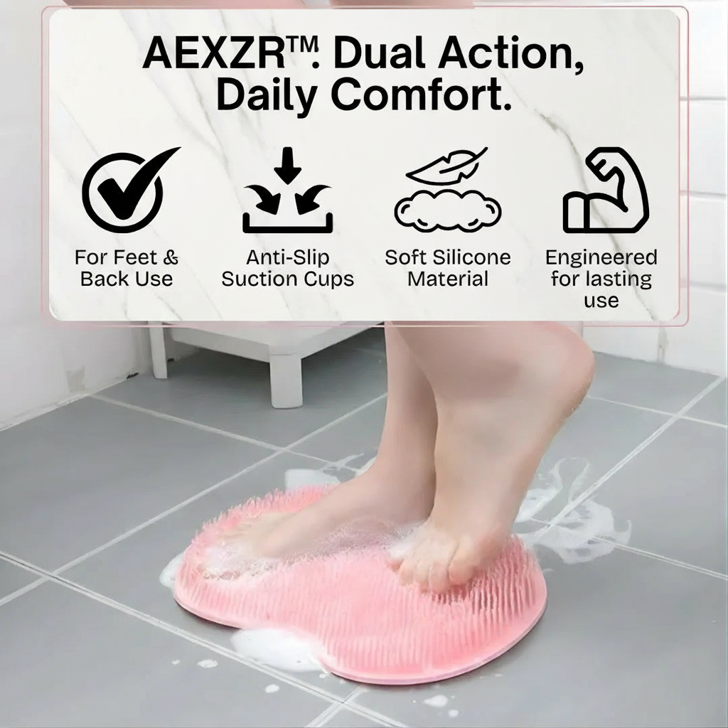 AEXZR™ Shower Dual-Use Scrub & Massage Pad