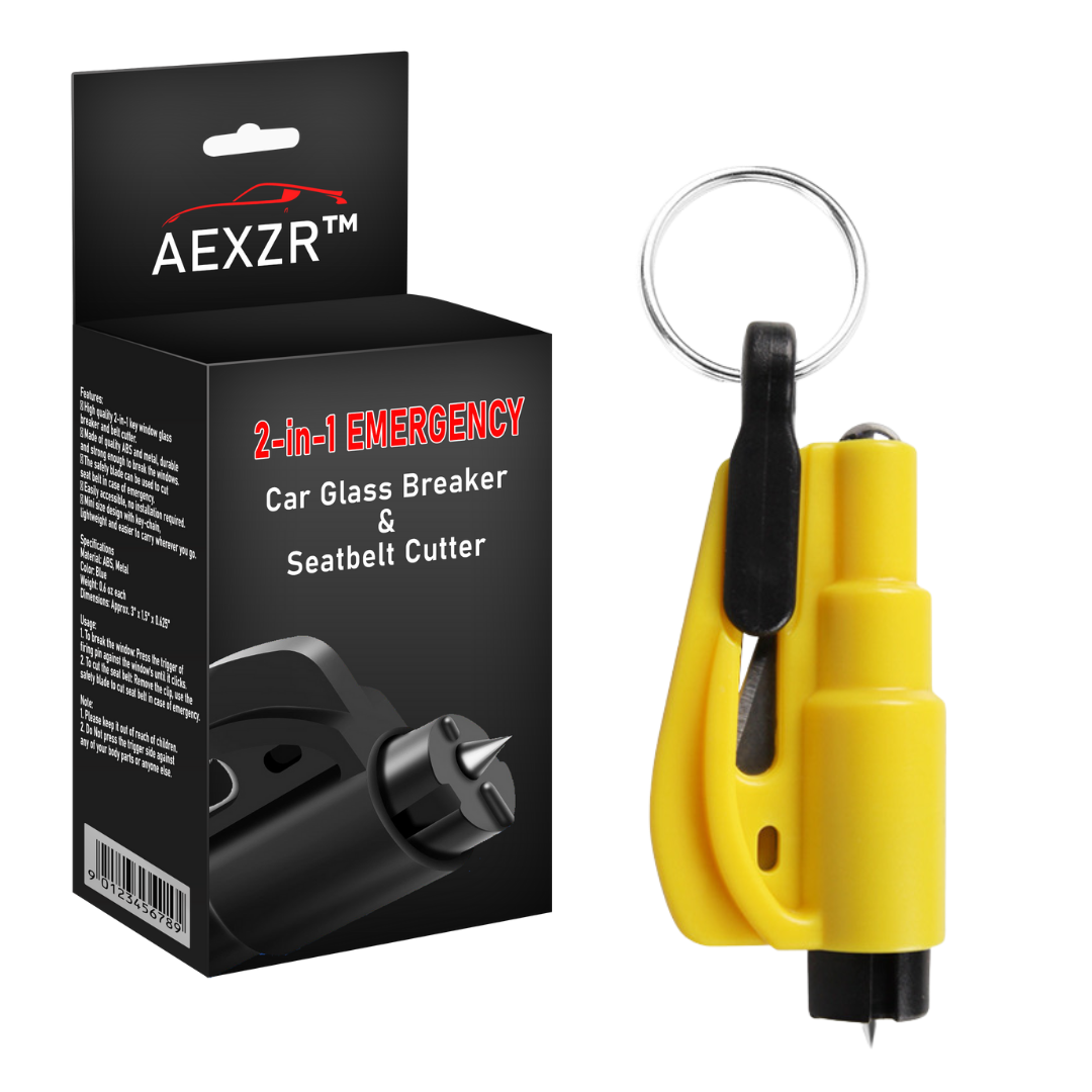 AEXZR™ 2-in-1 Emergency Car Glass Breaker & Seatbelt Cutter